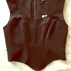 Express satin and crepe corset